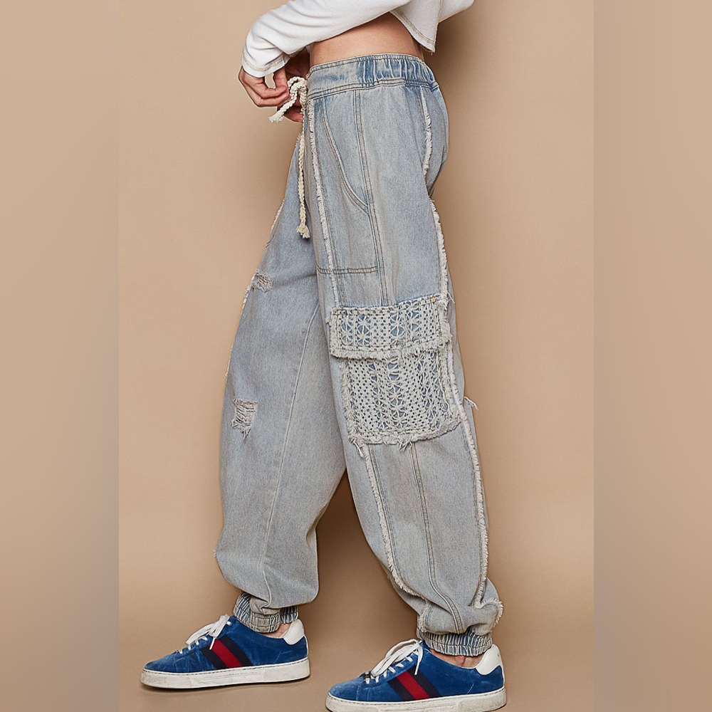 NWT POL Light Blue Cargo Jeans